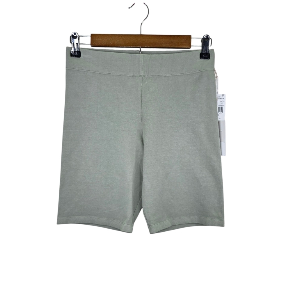 Good American NWT Essential Biker Shorts Color Agave Size 2 RN 151301